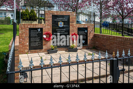 UDA-Garten der Erinnerung in Loyalist Ballybeen Gegend von East Belfast Stockfoto