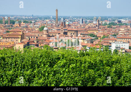 Hecke Bologna Tour Luftbild besichtigen Emilia romagna Stockfoto