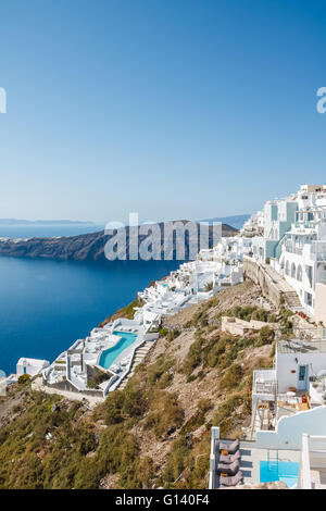 Santorini, Fira, Thira, griechische Insel, Aegean, Europa, Reisen, der beste Ort Stockfoto