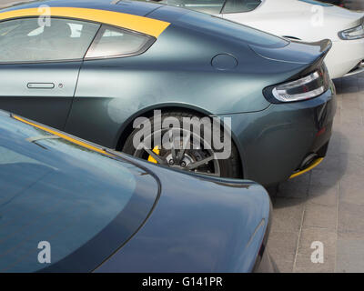 London, UK. 8. Mai 2016. Aston Martin Club-Rallye am Getreidespeicher Sq Kings Cross London UK. 05.08.2016 Credit: Martyn Goddard/Alamy Live-Nachrichten Stockfoto