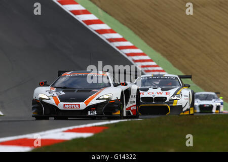 07.05.2016. bRands Hatch, Kent, England. Blancpain GT Serie Runde 2 Qualifikation.  #58 GARAGE 59 (GBR) MCLAREN 650 S GT3 ALVARO PARENTE (PRT) ROB BELL (GBR) Stockfoto