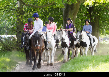 Wimbledon London, UK. 8. Mai.  Reitern auf Wimbledon Common an einem heißen Tag wie Klettern, Temperaturen bis 27 Grad Celsius in der Hauptstadt Credit: Amer Ghazzal/Alamy Live-Nachrichten Stockfoto