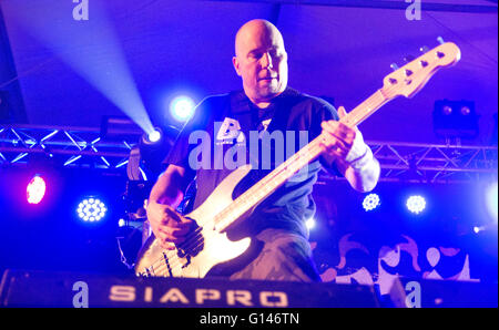 Oviedo, Spanien. 7. Mai 2016. Bassist Craig Setari spielt während des Konzerts der US-amerikanische Hardcore-Punk-Band "Sick of It All" auf Otero Butal Fest auf ihrer Tour "30 Jahre" am 7. Mai 2016 in Oviedo, Spanien. Bildnachweis: David Gato/Alamy Live-Nachrichten Stockfoto