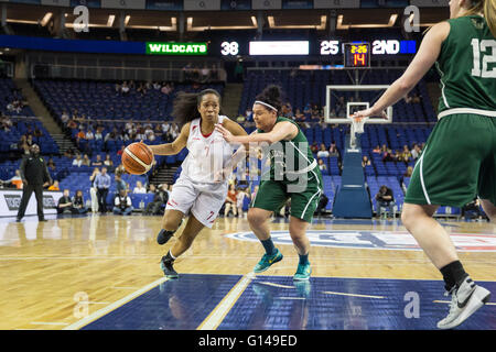 London, UK 8. Mai 2016 Nottingham Wildcats Vs Team Northumbria bei O2, London, UK.  Northumbria Sieg 75-68. Copyright Carol Moir/Alamy Live-Nachrichten. Stockfoto