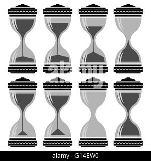 Satz von Sanduhr Stockfoto