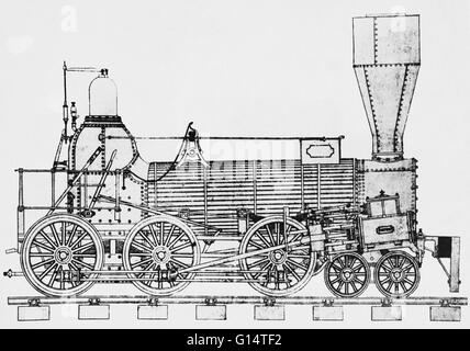 Der Chesapeake, von Septimus Norris entworfen und gebaut im Jahr 1847 wurde die erste praktische Motor mit 4-6-0 Achsfolge, (10-Wheeler).  Die Lok wog etwa 20 Tonnen.  Es hatte keine Kabine. Stockfoto