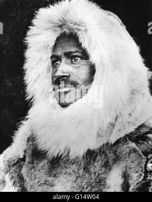 Matthew Henson, (1866-1955) Peary Begleiter war der nur andere Amerikaner neben Peary den Nordpol erreichen. Alle anderen wurden wieder per Peary, bevor den Nordpol erreicht wurde. Stockfoto