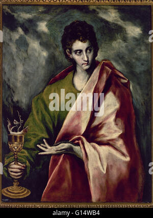 El Greco (1541-1614). Kretischen Maler. Der Heilige Johannes der Evangelist, ca. 1605. Prado-Museum. Madrid. Spanien. Stockfoto