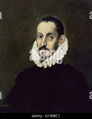 El Greco (1541-1614). Kretischen Maler. Porträt eines Herrn, ca. 1586. Prado-Museum. Madrid. Spanien. Stockfoto