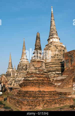 Stupas am Wat Phra Si Sanphet, Ayutthaya, Thailand Stockfoto