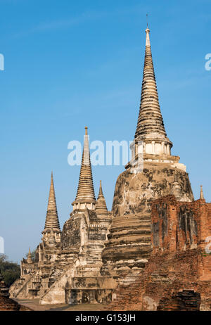 Drei Chedis (Stupas) im Wat Phra Si Sanphet, Ayutthaya, Thailand Stockfoto