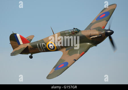 Die einzige Hurricane aus der Luftschlacht um England heute noch in der Luft Hawker Hurricane Mk1 R4118 gilt als historisch angesehen. Im Besitz von James Brown Stockfoto