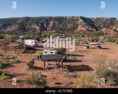 Mesquite Camp Area, Palo Duro State Park, Texas. Stockfoto