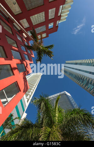 LUXUS HOCHHAUS WOLKENKRATZER DOWNTOWN MIAMI FLORIDA USA Stockfoto