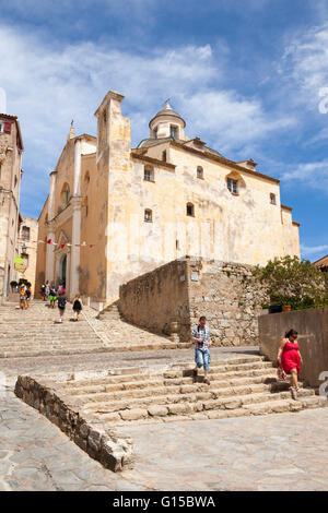 Sainte-Jean-Baptiste-Kathedrale in der Zitadelle, Calvi, Haute-Corse, Korsika, Frankreich Stockfoto