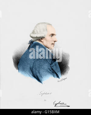Pierre-Simon, Marquis de Laplace (23. März 1749 - 5. März 1827) war ein französischer Mathematiker und Astronom, dessen Arbeit entscheidend für die Entwicklung der mathematischen Astronomie und Statistiken war. Er formuliert Laplaces-Gleichung und Pionier der Laplace-tra Stockfoto