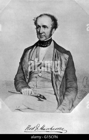 Roderick Impey Murchison (22. Februar 1792 - 22. Oktober 1871) war ein schottischer Geologe, der zuerst beschrieben und untersucht das Silur-System. 1831 ging er an die Grenze von England und Wales, um festzustellen, ob die Grauwacke zugrunde liegenden Felsen der Stockfoto