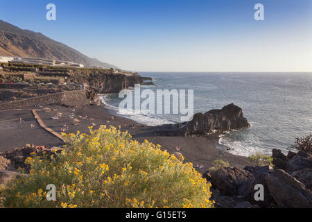 Playa de Charco Verde, Puerto Naos, La Palma, Kanarische Inseln, Spanien, Europa Stockfoto