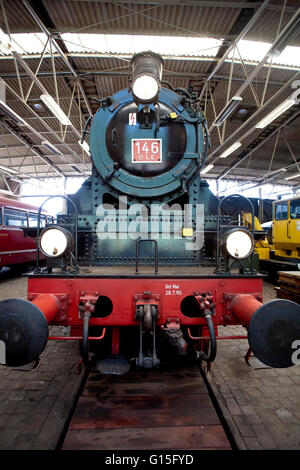 DEU, wird, Ruhr Gebiet, Bochum, Eisenbahn-Museum im Stadtteil Dahlhausen, Dampfmaschine in einem Hangar. Stockfoto