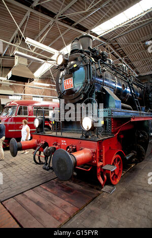 DEU, wird, Ruhr Gebiet, Bochum, Eisenbahn-Museum im Stadtteil Dahlhausen, Dampfmaschine in einem Hangar. Stockfoto