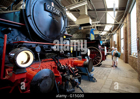 DEU, wird, Ruhr Gebiet, Bochum, Eisenbahn-Museum im Stadtteil Dahlhausen, Dampfmaschinen in einem Hangar. Stockfoto