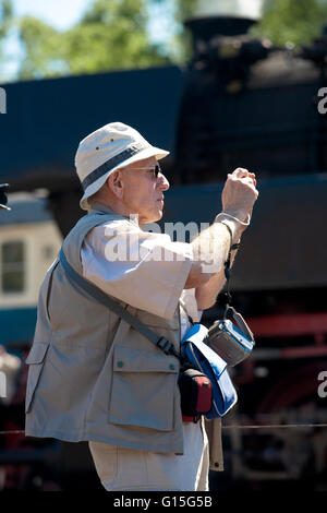 DEU, wird, Ruhr Gebiet, Bochum, Eisenbahn-Museum im Stadtteil Dahlhausen, nimmt Besucher Bilder der Lokomotiven. Stockfoto