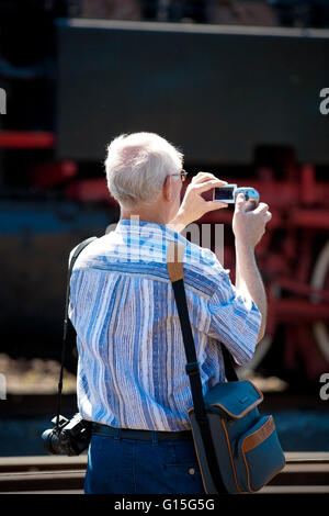 DEU, wird, Ruhr Gebiet, Bochum, Eisenbahn-Museum im Stadtteil Dahlhausen, nimmt Besucher Bilder der Lokomotiven. Stockfoto