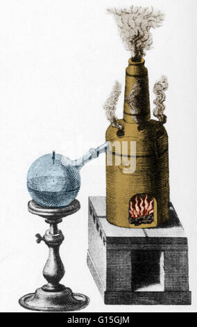 Verschiedene Arten des Apparates von 18. Jahrhundert Chemiker verwendet. Die hier gezeigte ist ein Alembic oder Destillieren Frontblenden, die noch einen ehrenvollen Platz in Chemie, und wurde verwendet, um Stoffe in ihre Bestandteile zu trennen. Dieser wurde von Abbe entworfen. Stockfoto