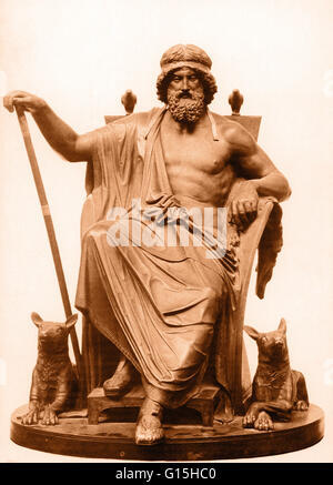 Statue von Odin, einer der wichtigsten Götter in der nordischen Mythologie und der Herrscher von Asgard. Stockfoto