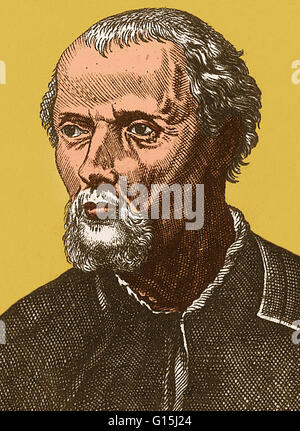 Paracelsus (Philippus Aureolus Theophrastus Bombastus von Hohenheim, November 11 oder 17 Dezember 1493-24 September 1541) war ein Schweizer Renaissance Arzt, Botaniker, Alchemist, Astrologe und allgemeine Okkultist. Er ist auch dafür, dass Zink gutgeschrieben sein Stockfoto