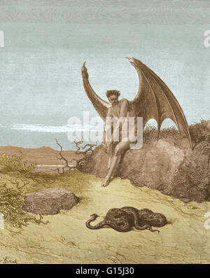 Gustave Doré; Satan im Garten von Eden von John Miltons Paradise Lost