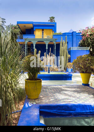 Majorelle Gärten, Marrakesch, Marokko, Nordafrika, Afrika Stockfoto