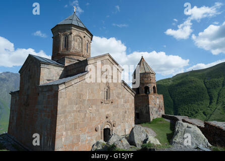 Tsminda Sameba Kirche, Kasbegi, Georgia, Zentral-Asien, Asien Stockfoto