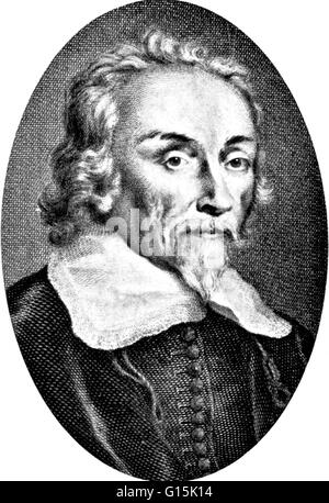 William Harvey (11 April 1578 - 3. Juni 1657) war ein englischer Arzt. Harvey war der erste Mensch, genau zu bestimmen, wie das Herz Blut durch Menschen verbreitet und tierischen Körper und war auch der erste, der der Theorie, dass Menschen und anderen postulieren Stockfoto