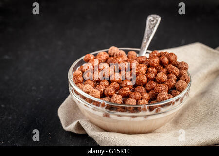 Schoko Müsli-Kugeln Stockfoto