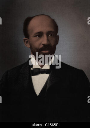 William Edward Burghardt (W.E.B) Du Bois (1868-1963) war ein US-amerikanischer Soziologe, Historiker, Bürgerrechtler, Panafrikanischen, Autor und Herausgeber. Du Bois in einer toleranten Gemeinschaft wuchs und wenig Rassismus als Kind erlebt. Nach graduat Stockfoto