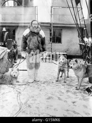 Robert Edwin Peary, Sr. (6. Mai 1856 - 20. Februar 1920) war ein US-amerikanischer Entdecker, der behauptete, die erste Expedition auf 6. April 1909, zum geografischen Nordpol erreichen geführt haben. Pearys Anspruch war weit gutgeschrieben für die meisten des 20. Jahrhunderts, obwohl ich Stockfoto