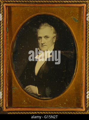 James Buchanan, Jr. (23. April 1791 - 1. Juni 1868) war der 15. Präsident der USA (1857-1861). Er ist der einzige Präsident, die ein Leben lang Junggeselle geblieben, und der letzte Präsident, geboren im 18. Jahrhundert. Er vertrat den Bundesstaat Pennsylvania in den USA Stockfoto