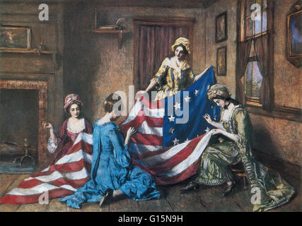 Betsy Ross (1. Januar 1752 - 30. Januar 1836) Ist Die Erste Amerikanische  Flagge Macht Zugeschrieben. Jedoch Gibt Es Keine Glaubwürdige Historische  Beweise, Dass Die Geschichte Wahr Ist. Als Ihr Ehemann, John