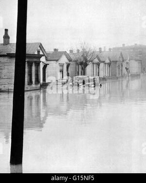 Die Ohio River Flut von 1937 fand Ende Januar und Februar 1937. Mit Schaden erstreckt sich von Pittsburgh nach Kairo, Illinois wurden 1 Million Menschen, mit 385 Tote und Sachschäden bis $ 500 Millionen ($ 8 Milliarden in 2012 Dollar obdachlos Stockfoto
