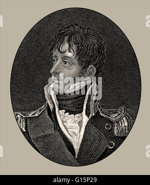 Admiral Thomas Cochrane, 10. Earl of Dundonald, Marquess von Maranhão, 1775-1860, ein britischer Marineoffizier Flagge Stockfoto