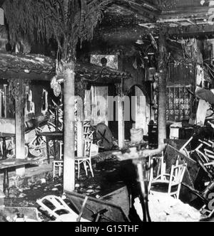 Am 28. November 1942 ereignete sich ein tödliches Feuer an der Cocoanut Grove Nachtclub in Boston, Massachusetts, wo 492 Menschen insgesamt ums Leben kamen. Cocoanut Grove war ursprünglich ein Speakeasy und einige seine Türen-Wer eine illegale Bar während Alkohol Verbot Stockfoto