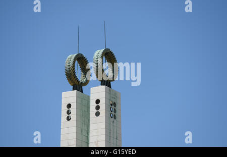 Lissabon, Portugal. 12. April 2016. Das Denkmal am 25. April Nelkenrevolution, in dem Edward VII Park in Lissabon, 12. April 2016. Foto: ANDREAS GEBERT/Dpa/Alamy Live-Nachrichten Stockfoto