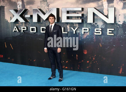 London, UK. 9. Mai 2016. Evan Peters Teilnahme an "X-Men Apocalypse" globale Fan Vorführung beim BFI Imax in London, Vereinigtes Königreich. Bildnachweis: Stills Presse/Alamy Live-Nachrichten Stockfoto