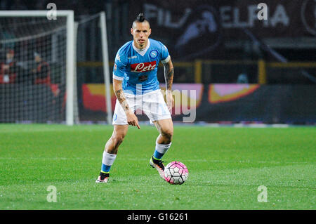 Turin, Italien. 8. Mai 2016. Marek Hamsik in Aktion während der Fußball-Serie A-match zwischen Torino FC und SSC Napoli SSC Napoli gewinnt 2: 1 gegen den FC Turin. © Nicolò Campo/Pacific Press/Alamy Live-Nachrichten Stockfoto