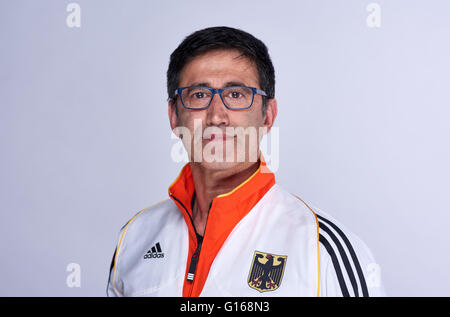 Köln, Deutschland. 9. Mai 2016. Deutsch Frauen Taekwon-Do Bundestrainer Carlos Esteves, fotografiert im Guest House an der Deutschen Sporthochschule in Köln, Deutschland, 9. Mai 2016. Foto: BERND THISSEN/Dpa/Alamy Live-Nachrichten Stockfoto