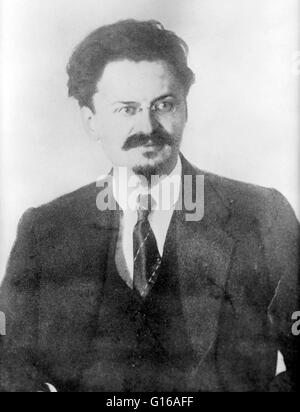 Bain-News-Service Foto von Trotzki. Kein Datum auf Beschriftung Karte aufgezeichnet. Leon Trotsky (7. November 1879 - 21. August 1940) war ein russischer marxistischer revolutionär und Theoretiker. Er schloss sich den Bolschewiki vor der Oktoberrevolution 1917 und wurde ein großer fi Stockfoto