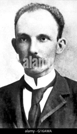 José Julián Martí Pérez (28. Januar 1853 - 19. Mai 1895) ist der kubanische Nationalheld und eine wichtige Figur in der lateinamerikanischen Literatur. In seinem kurzen Leben war er ein Dichter, Essayist, Journalist, eine revolutionäre Philosoph, Übersetzer, Professor, Stockfoto