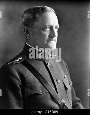 John Joseph "Black Jack" Pershing (13. September 1860 - 15. Juli 1948) war ein General-Offizier in der United States Army. West Point absolvierte er im Sommer 1886. Im Jahre 1892 er wurde zum Oberleutnant befördert und übernahm das Kommando über eine Truppe von der 10 t Stockfoto