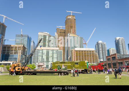 Toronto, Kanada - 26 Mai 2013: alte trainieren im Roundhouse Park in Toronto, Ontario. Roundhouse-Park ist ein Park in Downtown Toro Stockfoto